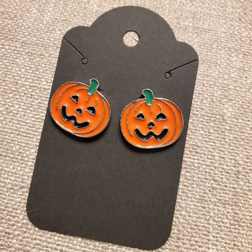 Jack-O-Lantern Stud Earrings
